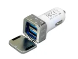 Квадратная автомобильная зарядка на 2 USB-порта — фото 2