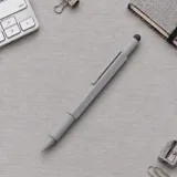 Ручка-стилус металлическая шариковая «Tool» с уровнем и отверткой — фото 2