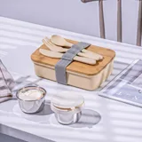 Ланч-бокс «Lunch» из пшеничного волокна с бамбуковой крышкой — фото 1