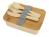 Ланч-бокс «Lunch» из пшеничного волокна с бамбуковой крышкой — фото 2