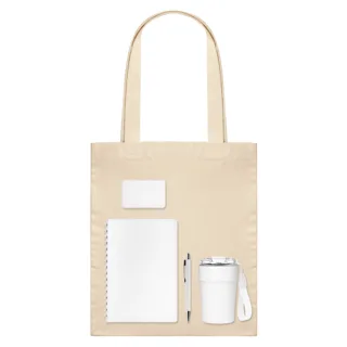 Подарочный набор Велком Пак (Welcome Pack), белый (термокружка, ежедневник, ручка, ЗУ — фото 1