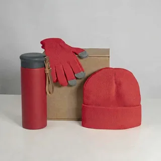 Набор подарочный GET WARM-2: перчатки, шапка, термос — фото 2