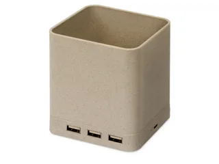 Настольный органайзер Cubic с функциями USB-хаба и беспроводной зарядки — фото 4