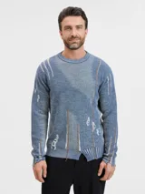 Джемпер Denim свободного силуэта, полушерсть — фото 3