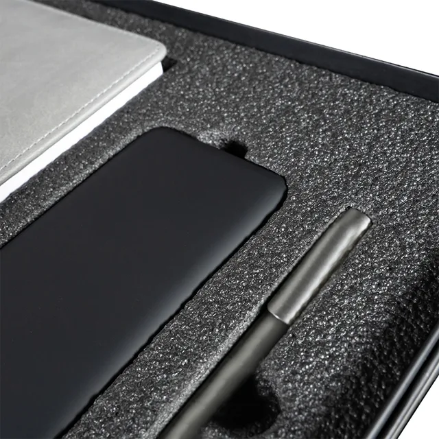 Набор подарочный BLISS: ежедневник, ручка и power bank в коробке с ложементом