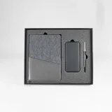 Набор подарочный DENIM: ежедневник, ручка и power bank в коробке с ложементом — фото 2