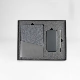Набор подарочный DENIM: ежедневник, ручка и power bank в коробке с ложементом — фото 2