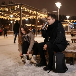 Набор подарочный НА КАТОК: рюкзак, шарф — фото 2