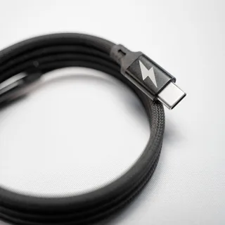Кабель COIL магнитный для зарядки и передачи данных, 100Вт, 480Мб/с, нейлоновая оплетка, черный — фото 2