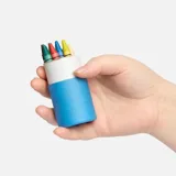 Набор цветных карандашей с мелками Kiddo Tube, голубой — фото 4