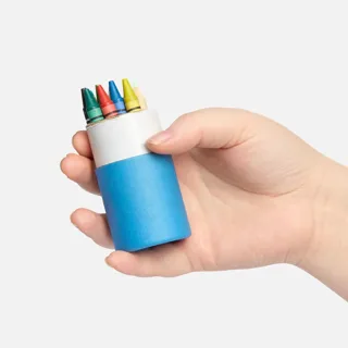 Набор цветных карандашей с мелками Kiddo Tube, голубой — фото 4