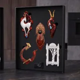 Набор елочных игрушек: Матрешка Царевна, Огненная коза, Белая береза, Коза, Подкова — фото 6