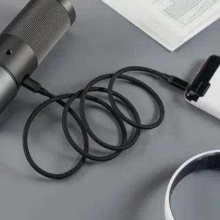 Кабель COIL магнитный для зарядки и передачи данных, 100Вт, 480Мб/с, нейлоновая оплетка, черный — фото 4