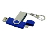 Флешка с поворотным механизмом, c дополнительным разъемом Micro USB — фото 14