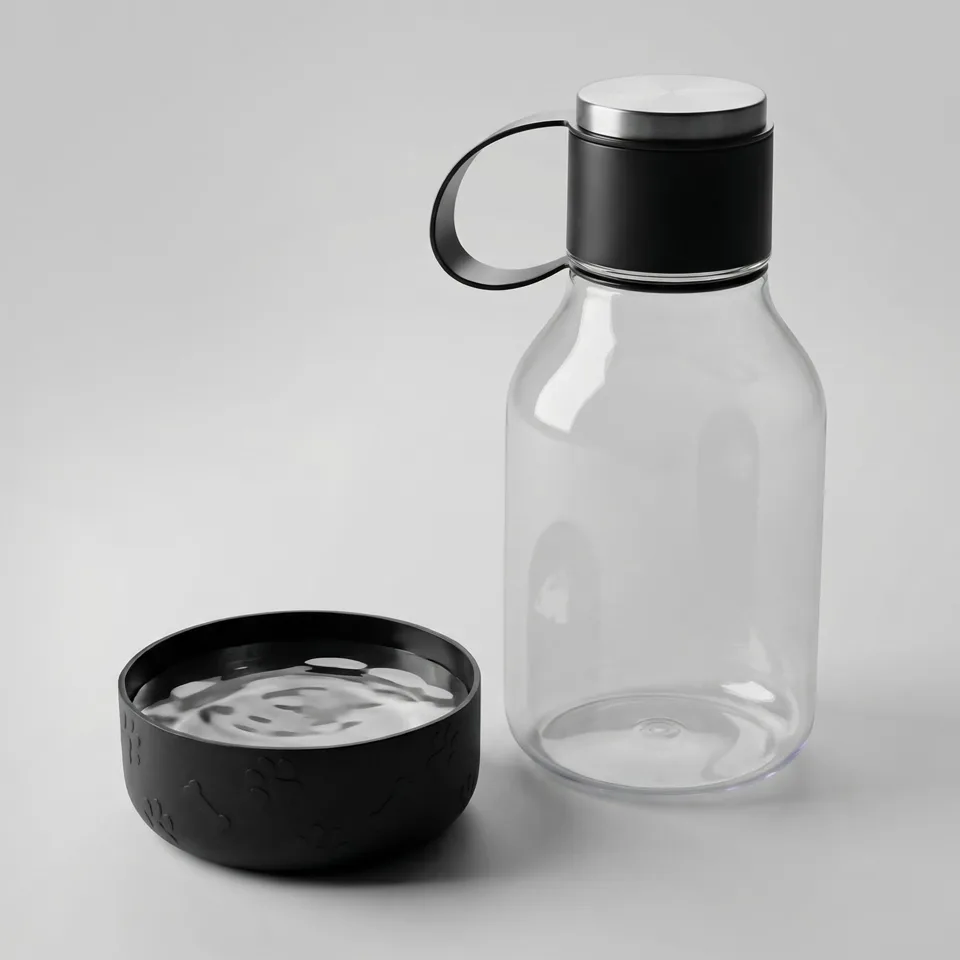 Бутылка для воды 2-в-1 «Dog Bowl Bottle» со съемной миской для питомцев, 1500 мл