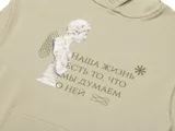 Толстовка с капюшоном оверсайз «Berlin» унисекс, зеленый оливковый, текстильный — фото 2