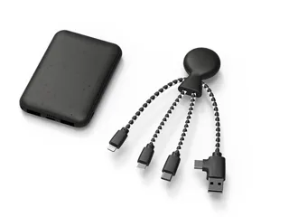 Внешний аккумулятор «BioPack» c кабелем «Mr. Bio», 5000 mAh — фото 4
