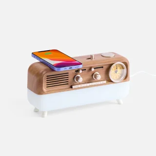 Bluetooth-колонка с беспроводной зарядкой, часами и подсветкой Multiverse, ver. 2 — фото 1