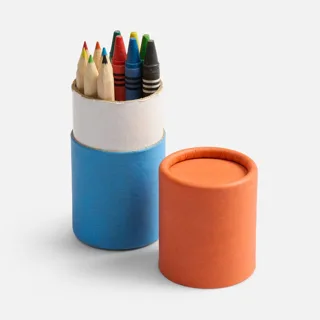 Набор цветных карандашей с мелками Kiddo Tube, голубой — фото 2
