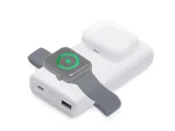 Внешний беспроводной аккумулятор 2-в-1 с функцией зарядки Apple Watch, QC/PD «AtomIQ», 10000 мАч — фото 1