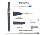 Ручка металлическая шариковая "Portofino", софт-тач, 1.0 мм — фото 8