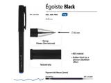 Ручка пластиковая гелевая «Egoiste Black» с лого бренда — фото 3