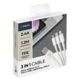 Дата-кабель 3 в 1: micro USB, USB-C, Ligthning, 1.2м — фото 5