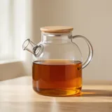 Стеклянный чайник с бамбуковой крышкой «Sencha M» — фото 1